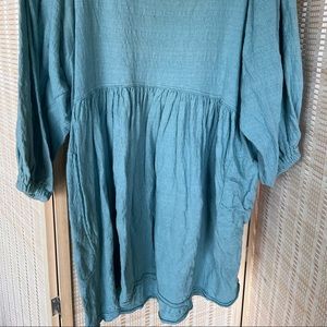 Free People Beach teal Tunic Large
